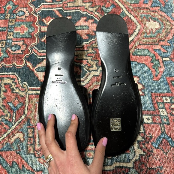 LIKE NEW Saint Laurent Carlyle Flat Slide in Noir size 40 / US 10 - Picture 12 of 12